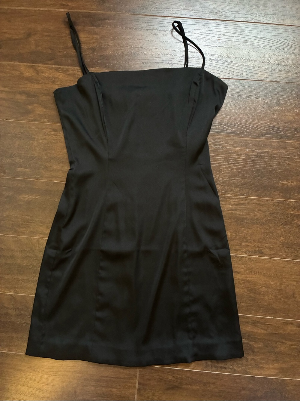 Sunday Best Black Mini Slip Dress with Thin Straps